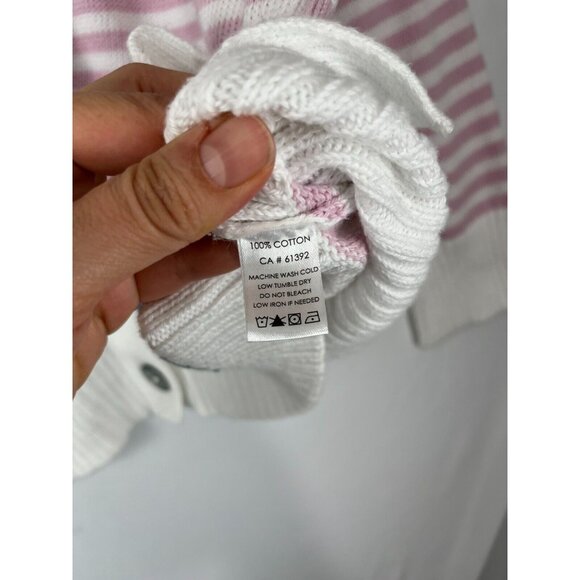 Shannon Passero Oversized Cardigan Womens Size L 80s Girlhoodcore Stripes - Picture 9 of 16